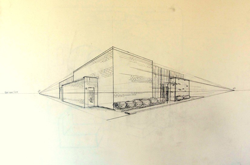 Two-Point Perspective of Kirksville, Missouri, Post Office 